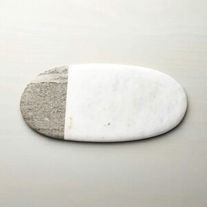 Crate and Barrel 2 Tone Marble Cheese Board 18 x 8.5 inches-Charcuterie